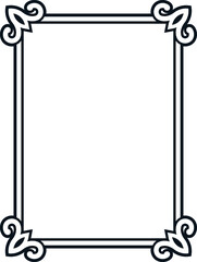 Black and white border frame board. Vector background. Simple rectangular billboard, plaque, signboard or label 
