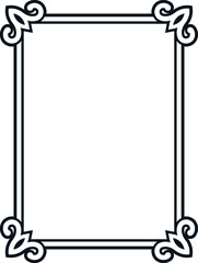 Black and white border frame board. Vector background. Simple rectangular billboard, plaque, signboard or label 
