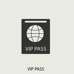 Vip_pass vector icon illustration sign