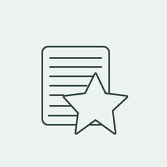 Favorite note vector icon illustration sign