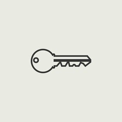 Key vector icon illustration sign