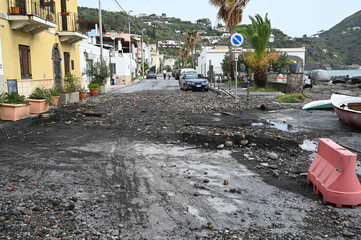 Cyclone, inondation et d&eacute;g&acirc;ts en Sicile en Italie