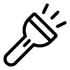 Flashlight Flat Icon Isolated On White Background
