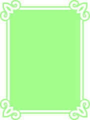 Green border frame board. Vector background. Simple rectangular billboard, plaque, signboard or label 