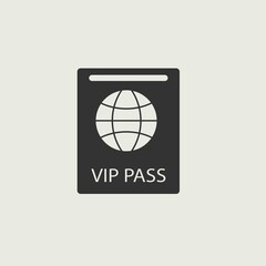 Vip_pass vector icon illustration sign