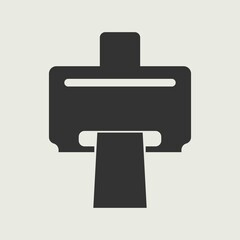 Printing machine vector icon illustration sign