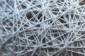 decorative ball of gray wool. abstract interlaced threads. twine ball
