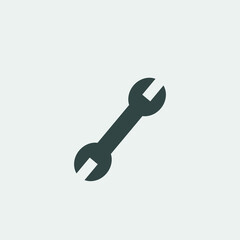 Spanner vector icon illustration sign