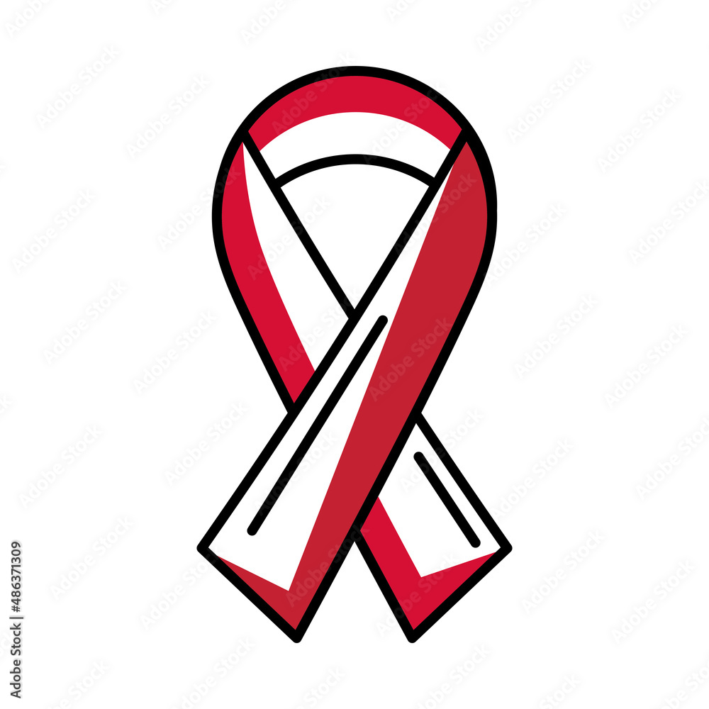 Poster red ribbon campaign