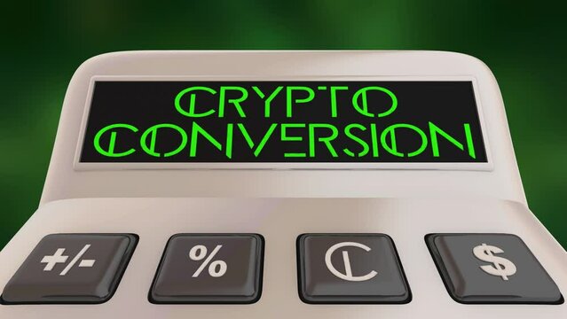 Crypto Conversion Calculator Exchange Rate Currency Calculate 3d Animation