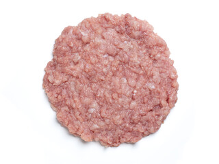 Minced pork ,Ground pork isolated on white background. objec for graphic designer