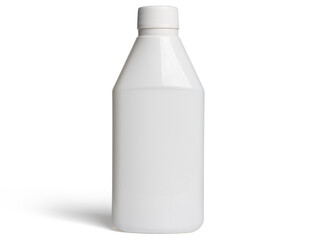  White plastic bottle isolated on white background. objec for graphic designer