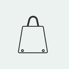 Shopping bag vector icon illustration sign
