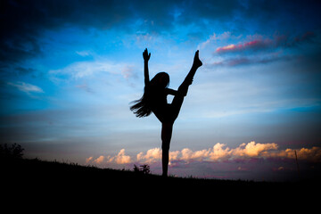 Dancing Girl Silhouette