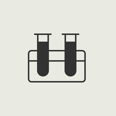 Test tubes vector icon illustration sign