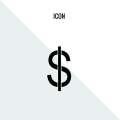 Dollars vector icon illustration sign