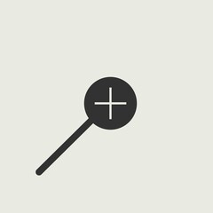 Magnifier vector icon illustration sign