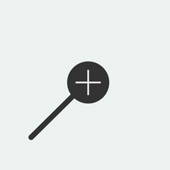 Magnifier vector icon illustration sign
