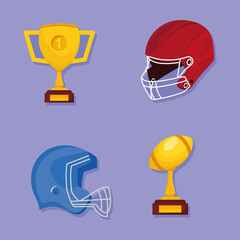 american football four icons