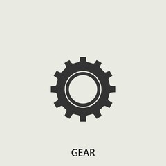 Gear_settings vector icon illustration sign