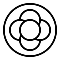 Flower Ornament Flat Icon Isolated On White Background