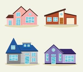 four dream houses icons