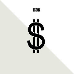 Dollars vector icon illustration sign