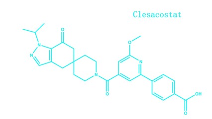 Clesacostat (formerly PF 05221304) is a small molecule, liver directed acetyl CoA-carboxylase (ACC) inhibitor