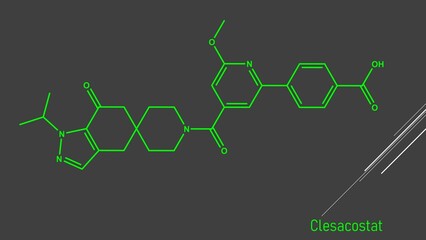 Clesacostat (formerly PF 05221304) is a small molecule, liver directed acetyl CoA-carboxylase (ACC) inhibitor