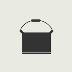 Bucket vector icon illustration sign