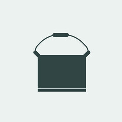 Bucket vector icon illustration sign