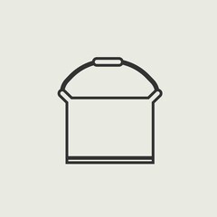 Bucket vector icon illustration sign