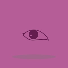 Eye vector icon illustration sign