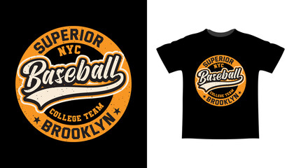 Superior baseball team varsity typography t shirt design