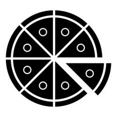 Pizza Flat Icon Isolated On White Background