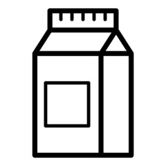 Milk Pack Flat Icon Isolated On White Background
