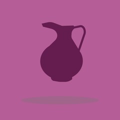 Milk pitcher vector icon illustration sign
