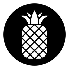 Pineapple Flat Icon Isolated On White Background