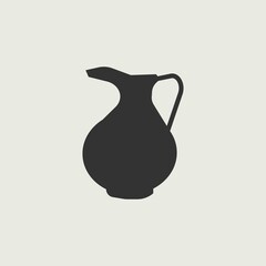Milk pitcher vector icon illustration sign