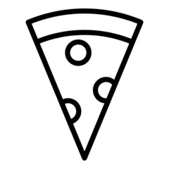 Piece Of Pizza Flat Icon Isolated On White Background