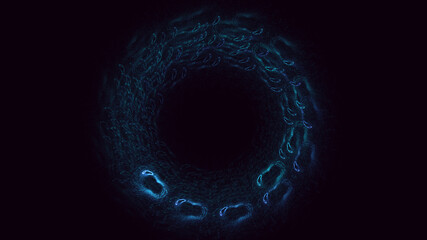 3D rendering abstract round light background