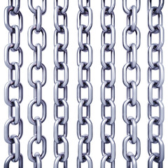 3d model chain isolated on white background 