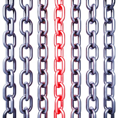 Obraz premium 3d model chain isolated on white background 