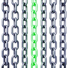 Obraz premium 3d model chain isolated on white background 