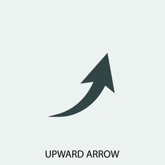 Upward_arrow vector icon illustration sign