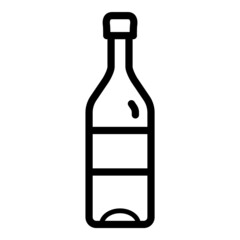 Bottle Flat Icon Isolated On White Background