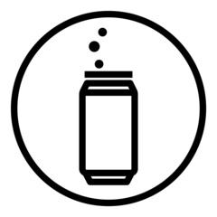 Can Of Soda Flat Icon Isolated On White Background