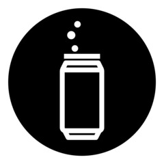 Can Of Soda Flat Icon Isolated On White Background