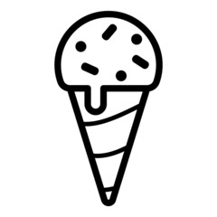 Icecream Flat Icon Isolated On White Background