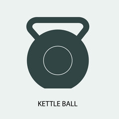 kettle bell vector icon illustration sign 